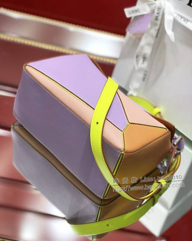 LOEWE經典爆款包包 羅意威小號Puzzle拼接手提斜挎包 10172  tcl1183